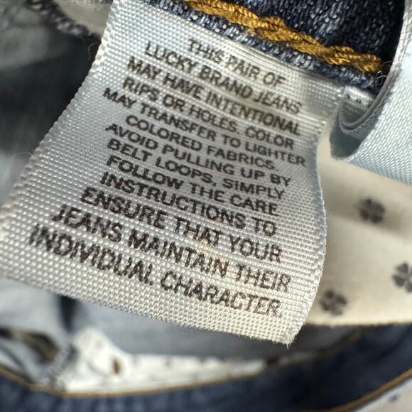 Lucky Brand Jeans Mens 33x30 (34x29 ACTUAL) 221 Straight Blue Denim Faded Wash - Picture 9 of 11